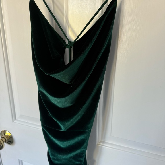 Women’s Green Velvet Dress - Picture 3 of 5